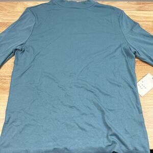 A New Day Women's Blue Mock Turtleneck Ribbed T-Shirt - Size Small - NWT